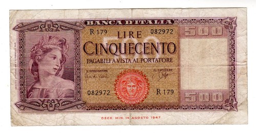 Italy italia - billet, 500