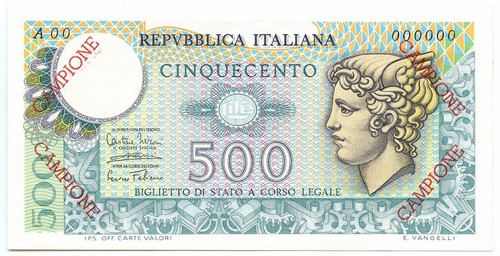 500 lire campione - lire, di