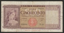 i-000801 Italy 500 Lire 1961