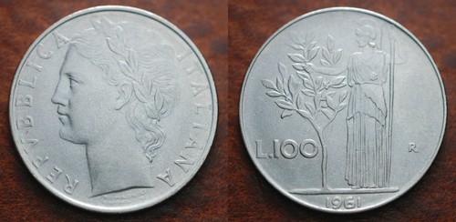 1961 repubblica italiana - 1961, 100