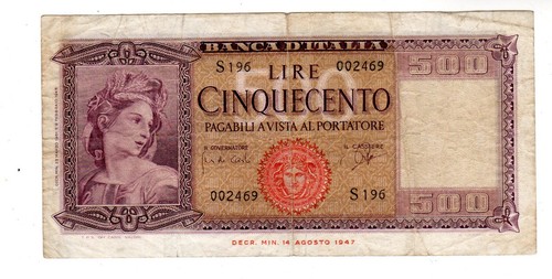 Italy italia billet 500 - italy,