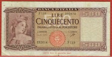 BANCA D'ITALIA 23. 3. 1961 500