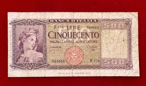 Numismatics banknote 500 lire - 500,
