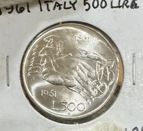 Italy 1961 silver 500 lire - italy,