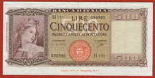 BANCA D'ITALIA 23. 3. 1961 500