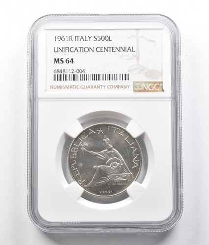 1961 italy 500 lire - r, silver