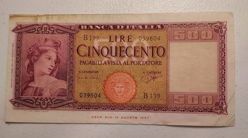 1961 italy 500 - italy, lire