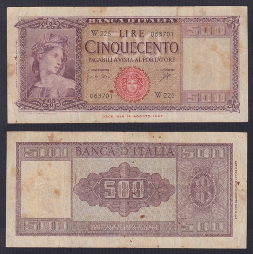 Italy 500 lire 1961 80br - 500,